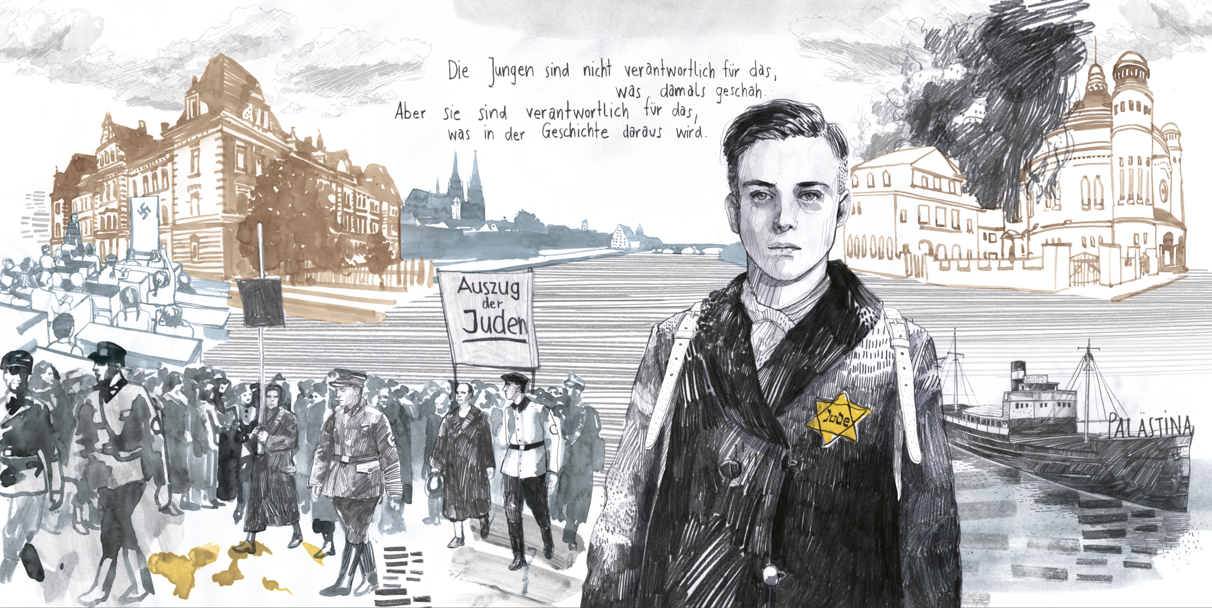 „Denk-mal“: ein illustriertes Gedenken an den Schüler Paul Öttinger und den Schandmarsch in Regensburg