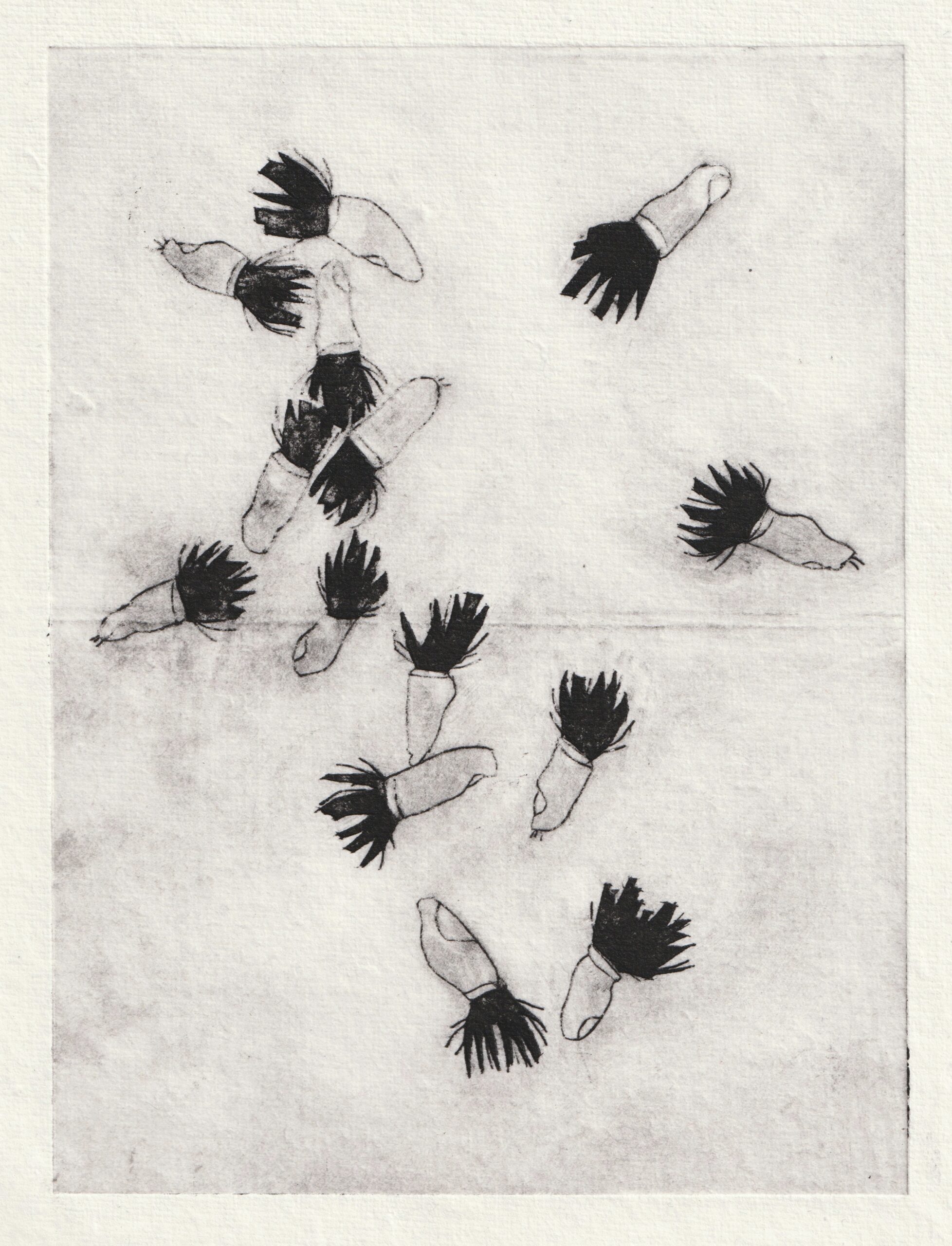 Babypinsel. Kornblumensamen Michtütendruck auf Büttenpapier, 10 x 15cm, 2026